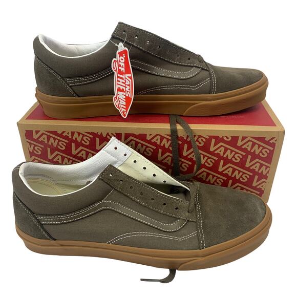 Vans Other - NWT Vans Mens Sz 12 Old Skool Canteen Gum Green Tan Shoes Sneakers Lace Up